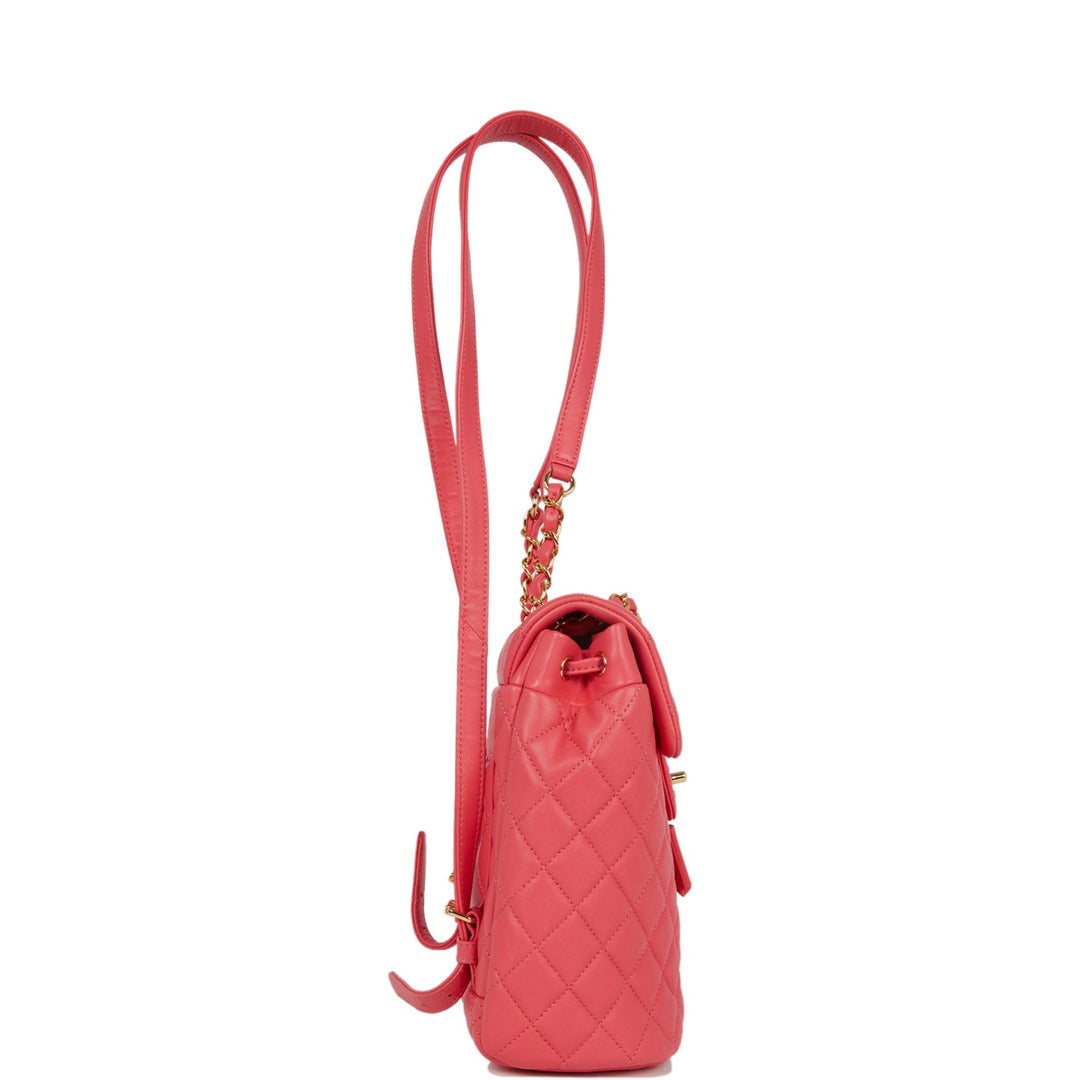 Top Quality Chanel Mini Urban Spirit Backpack Rose Lambskin Gold Hardware