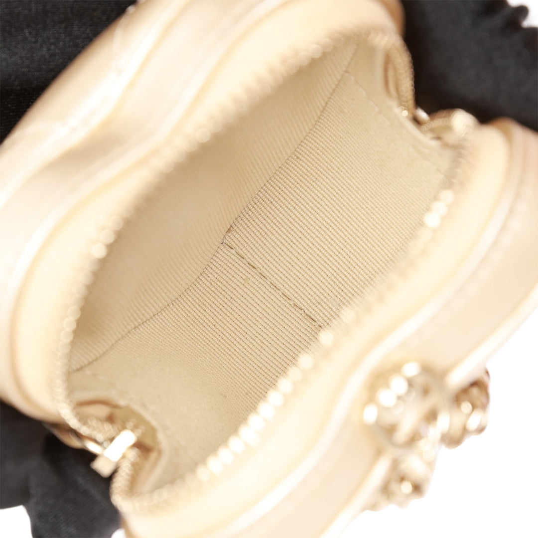 Top Quality Chanel CC In Love Heart Necklace Bag Gold Lambskin Light Gold Hardware