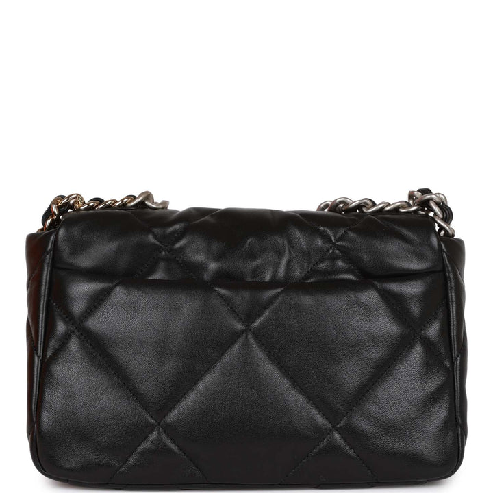 Top Quality Chanel Medium 19 Flap Bag Black Lambskin Mixed Hardware