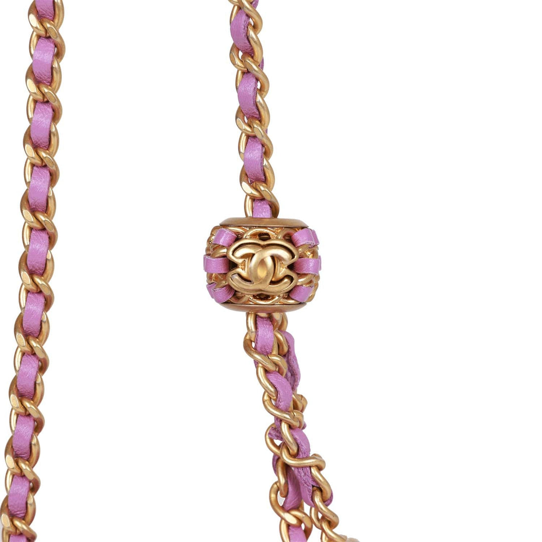 Top Quality Chanel Small Classic CC Vanity Case Purple Lambskin Gold Hardware