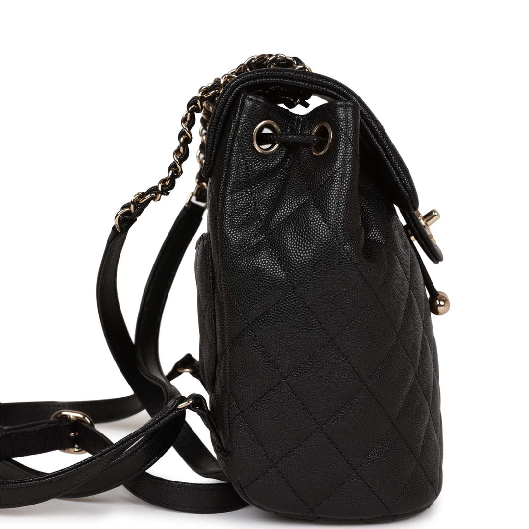Top Quality Chanel Mini Urban Spirit Backpack Black Caviar Gold Hardware
