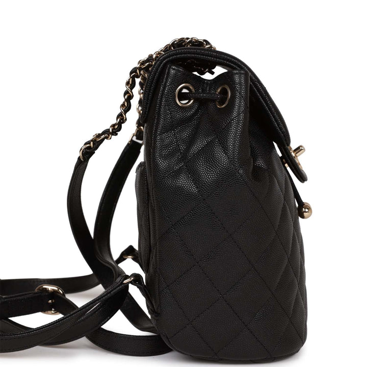 Top Quality Chanel Mini Urban Spirit Backpack Black Caviar Gold Hardware