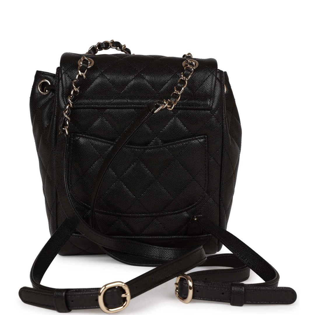 Top Quality Chanel Mini Urban Spirit Backpack Black Caviar Gold Hardware