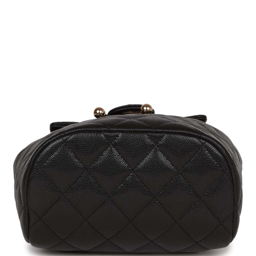 Top Quality Chanel Mini Urban Spirit Backpack Black Caviar Gold Hardware