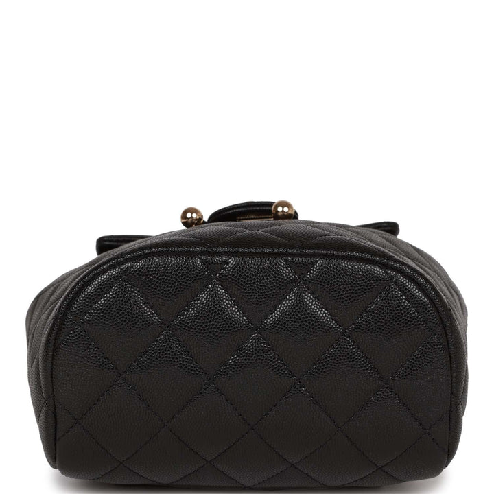 Top Quality Chanel Mini Urban Spirit Backpack Black Caviar Gold Hardware