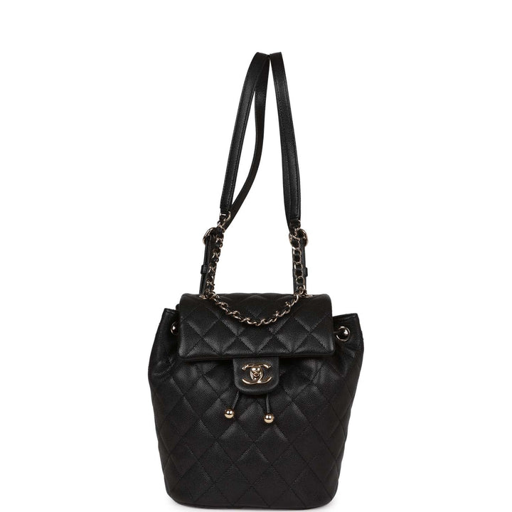 Top Quality Chanel Mini Urban Spirit Backpack Black Caviar Gold Hardware