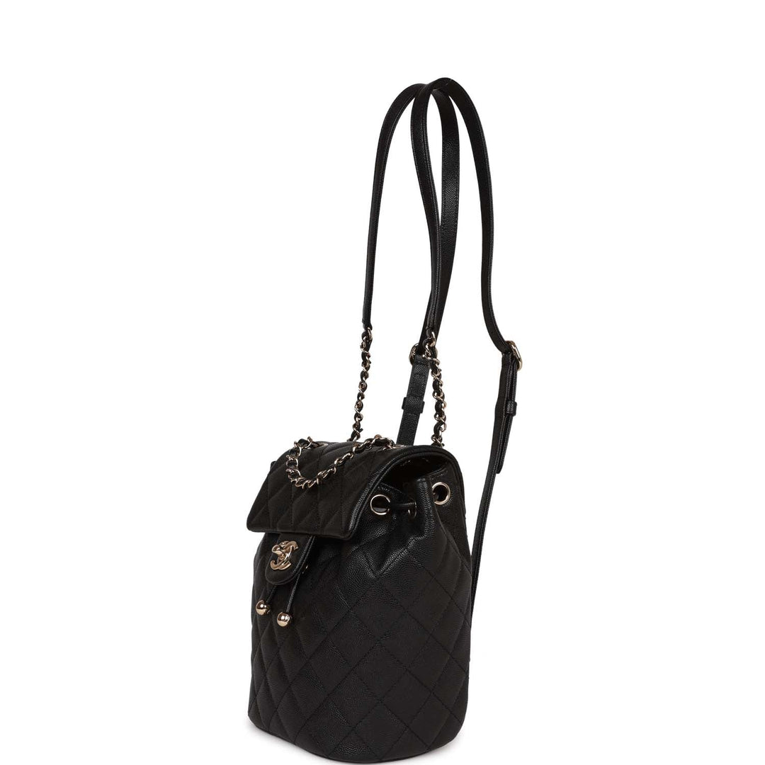 Top Quality Chanel Mini Urban Spirit Backpack Black Caviar Gold Hardware