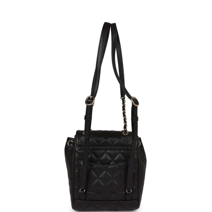 Top Quality Chanel Mini Urban Spirit Backpack Black Caviar Gold Hardware