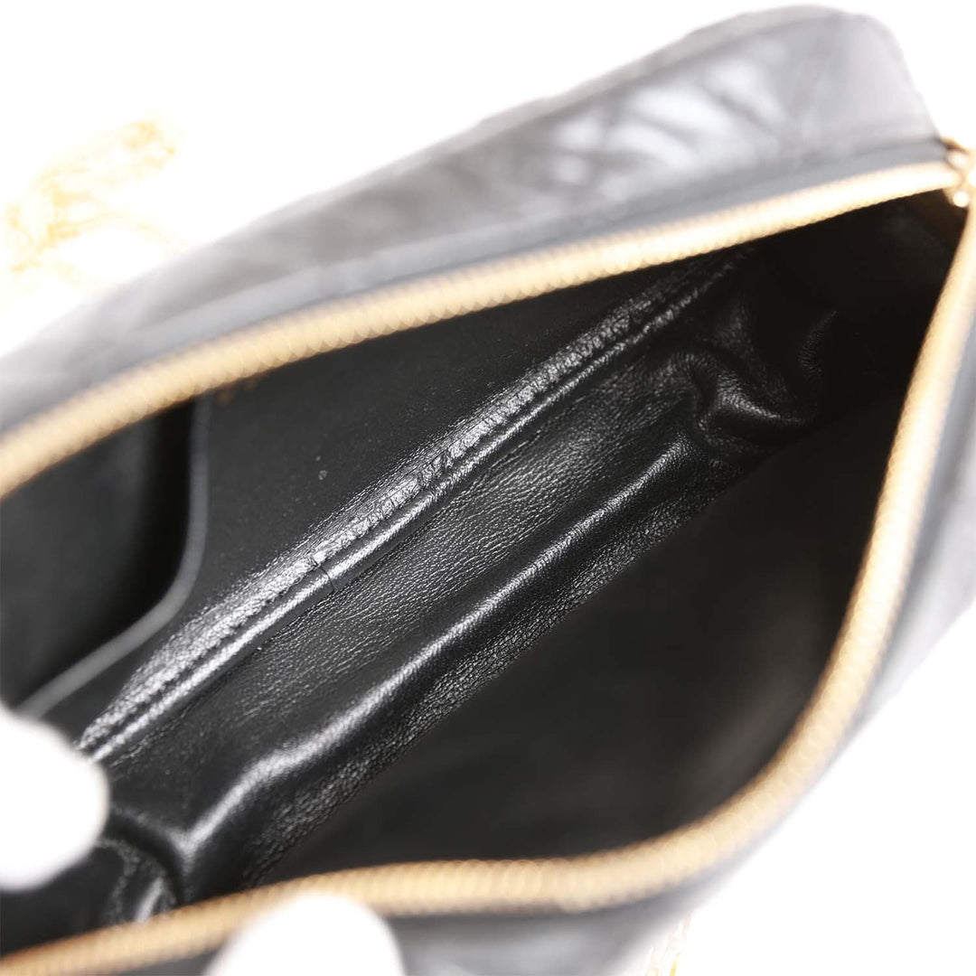 Top Quality Chanel Lucky Charms Mini Camera Bag Black Aged Calfskin Aged Gold Hardware
