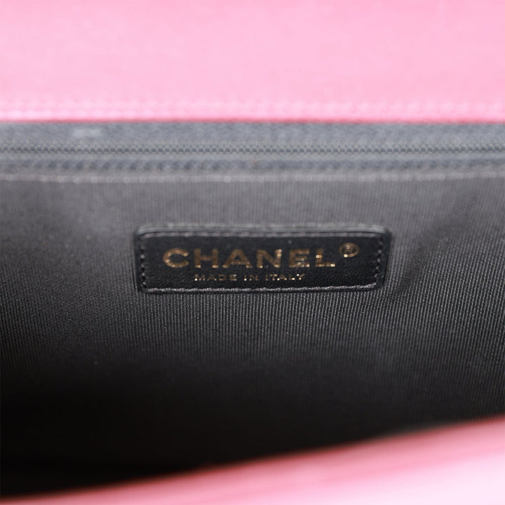 Top Quality Chanel New Medium Boy Bag Burgundy Chevron Antique Gold Hardware