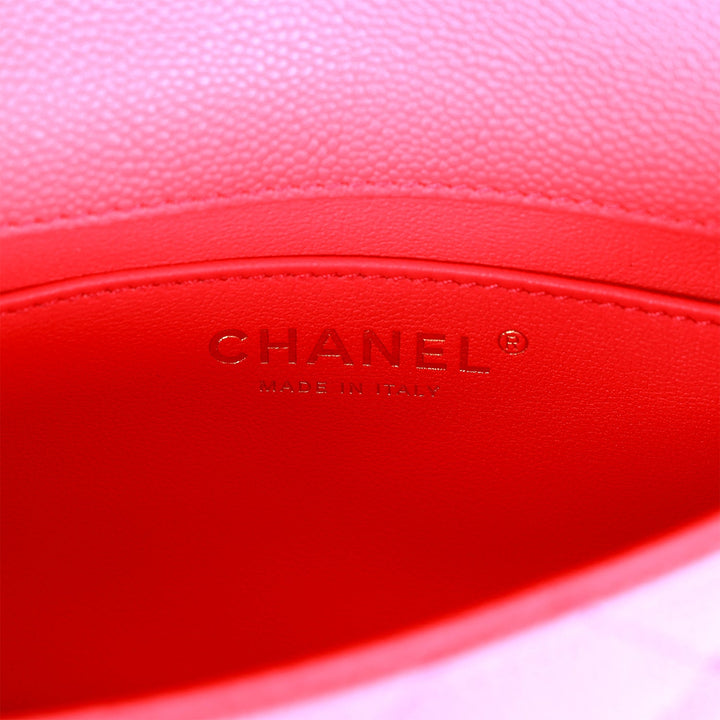 Top Quality Chanel Mini Flap Bag Pink Caviar Antique Gold Hardware