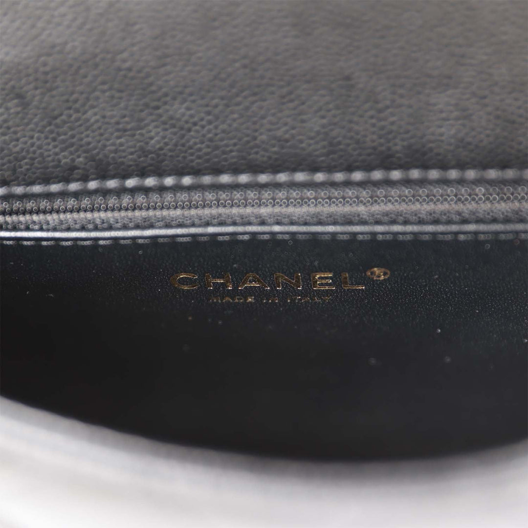 Top Quality Chanel Sweetheart Crush Mini Rectangular Flap Bag Black Caviar Antique Gold Hardware