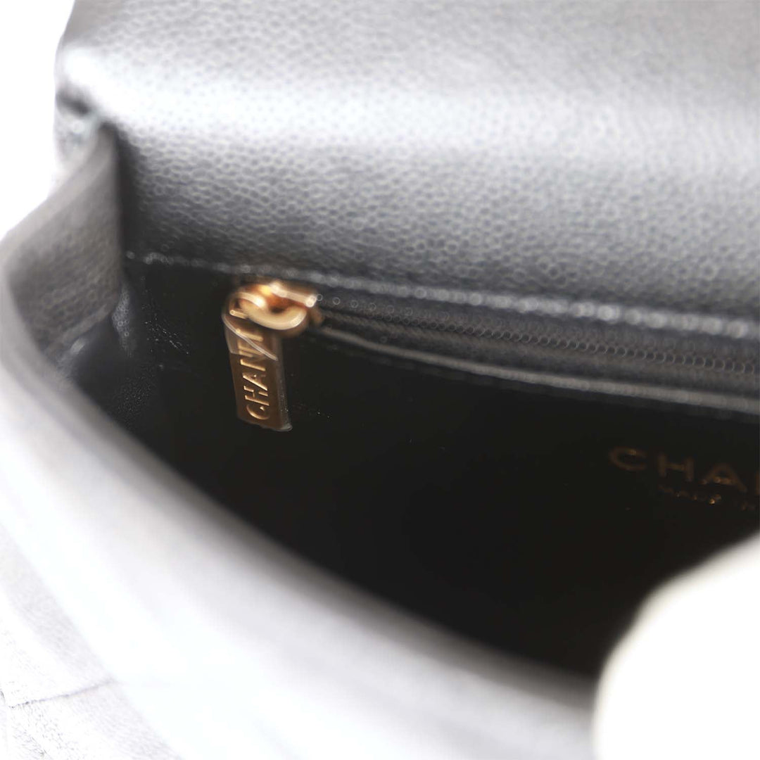 Top Quality Chanel Sweetheart Crush Mini Rectangular Flap Bag Black Caviar Antique Gold Hardware