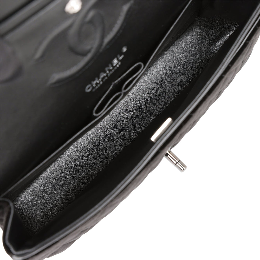Top Quality Chanel Medium Classic Double Flap Bag Black Velvet Ruthenium Hardware