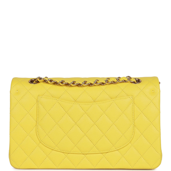 Top Quality Chanel Medium Classic Double Flap Bag Yellow Caviar Light Gold Hardware