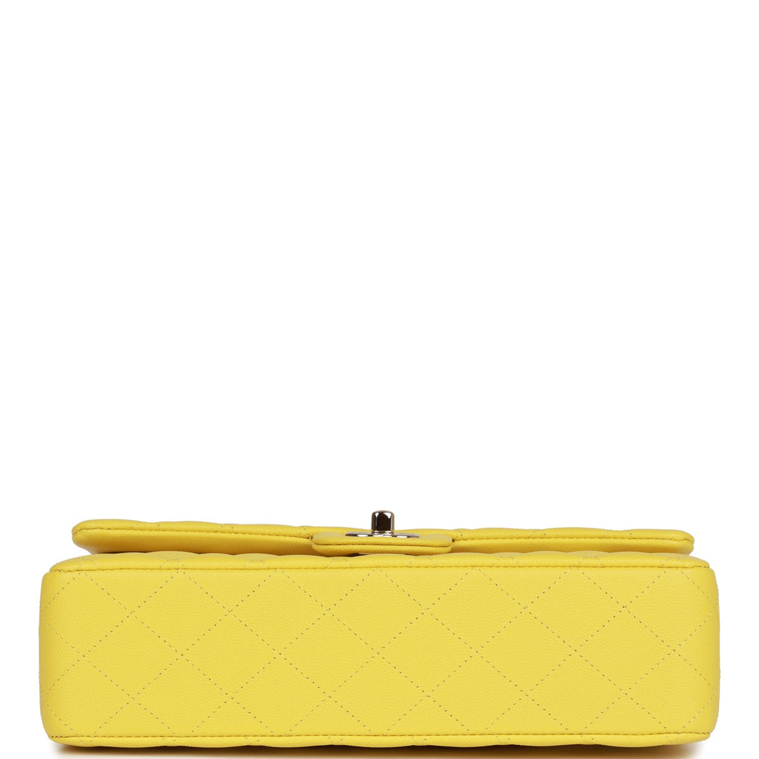 Top Quality Chanel Medium Classic Double Flap Bag Yellow Caviar Light Gold Hardware