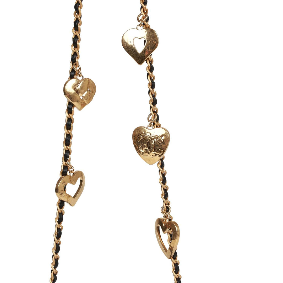 Top Quality Chanel Mini Rectangular Heart Flap Bag Black Lambskin Aged Gold Hardware