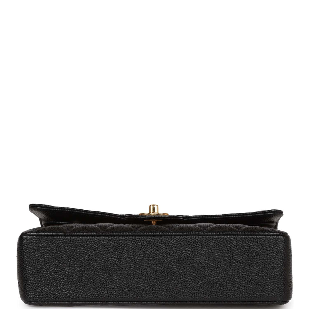 Top Quality Chanel Medium Classic Double Flap Bag Black Caviar Gold Hardware