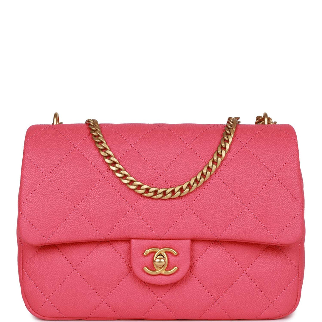 Top Quality Chanel Medium Sweetheart Crush Flap Bag Pink Caviar Antique Gold Hardware