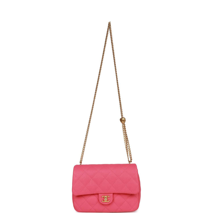 Top Quality Chanel Medium Sweetheart Crush Flap Bag Pink Caviar Antique Gold Hardware