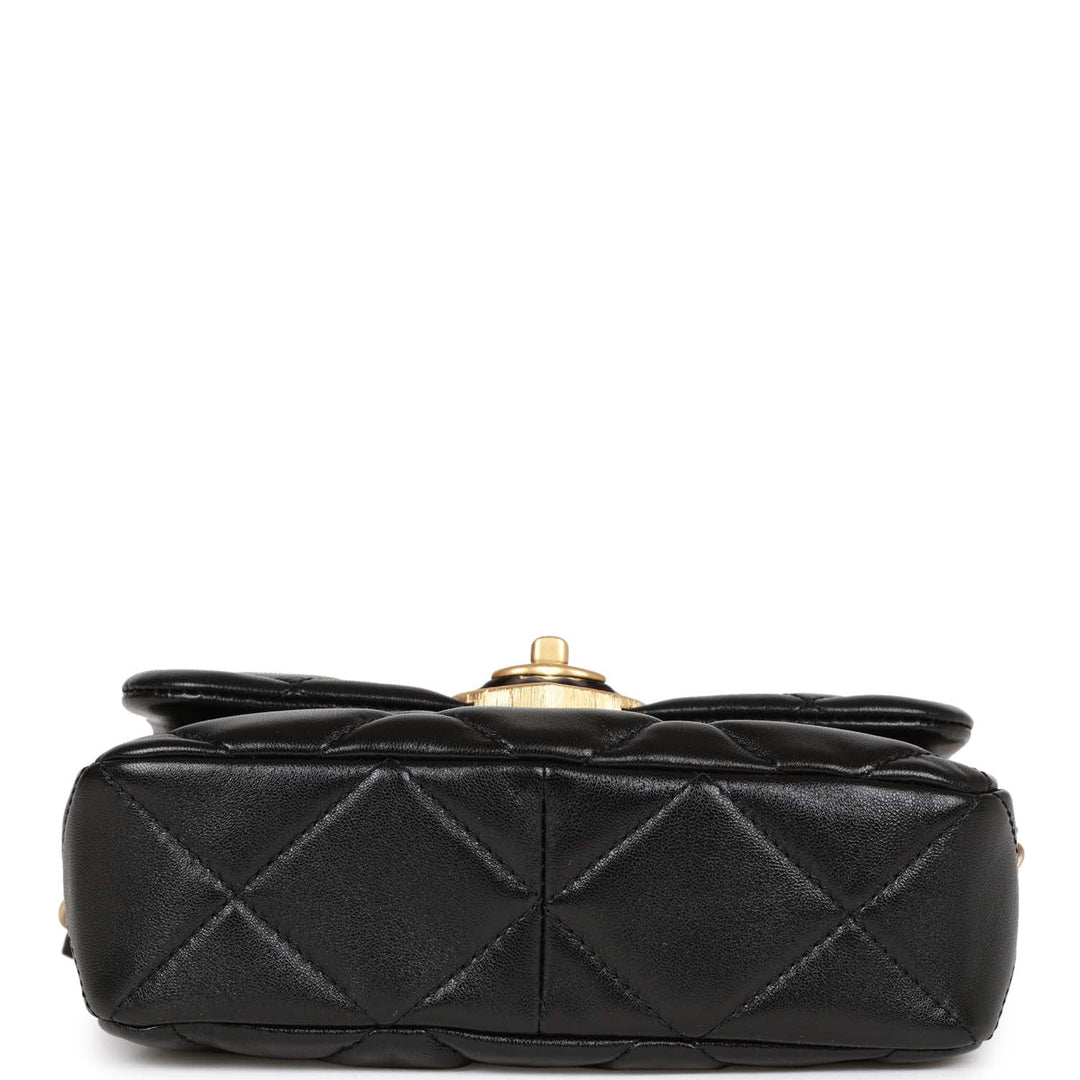 Top Quality Chanel Heart Mini Flap Bag Black Lambskin Antique Gold Hardware