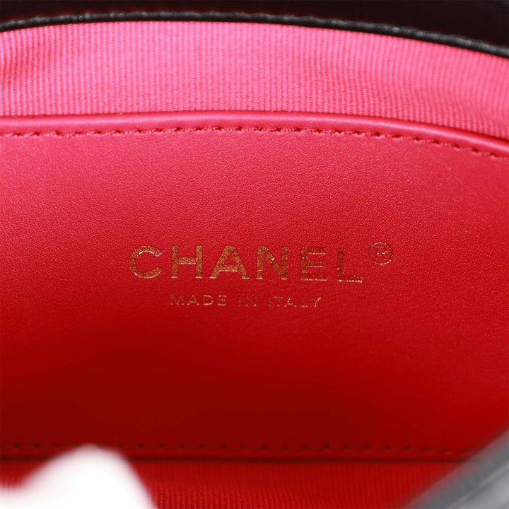 Top Quality Chanel Heart Mini Flap Bag Black Lambskin Antique Gold Hardware