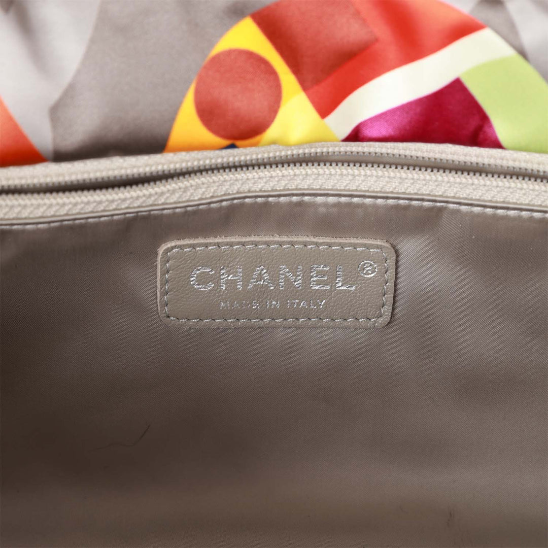 Top Quality Chanel Medium Flap Bag Coco Color Multicolor Nylon Silver Hardware
