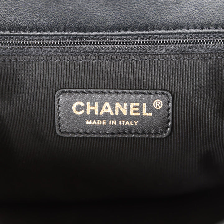 Top Quality Chanel Medium Pearl Handle Flap Bag Dark Blue Tweed Boucle Light Gold Hardware