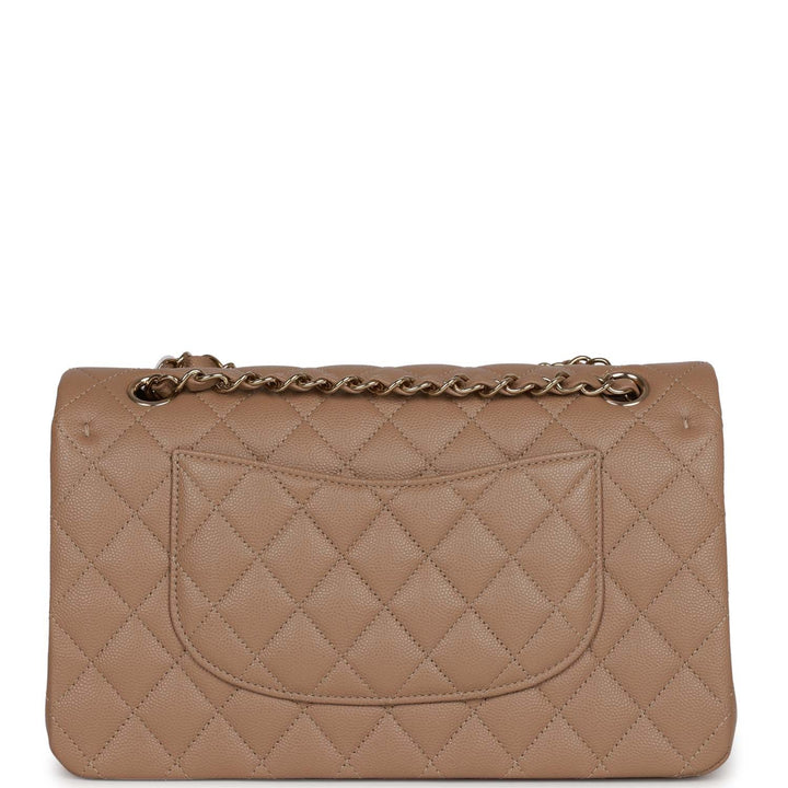 Top Quality Chanel Medium Classic Double Flap Bag Dark Beige Caviar Light Gold Hardware