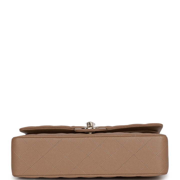 Top Quality Chanel Medium Classic Double Flap Bag Dark Beige Caviar Light Gold Hardware