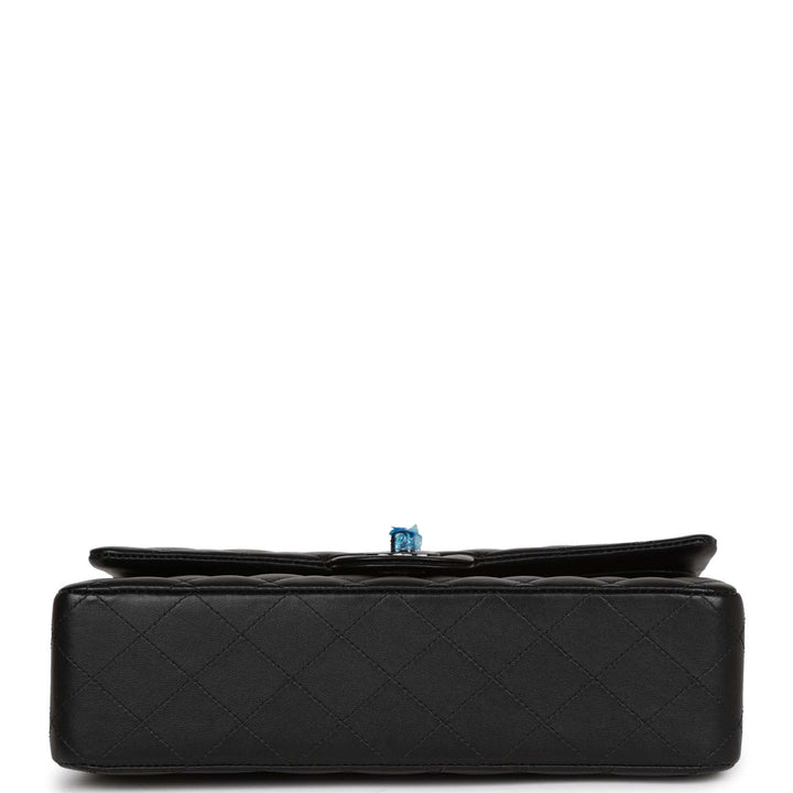Top Quality Chanel Medium Classic Double Flap Bag SO Black Lambskin Black Hardware