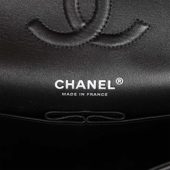 Top Quality Chanel Medium Classic Double Flap Bag SO Black Lambskin Black Hardware