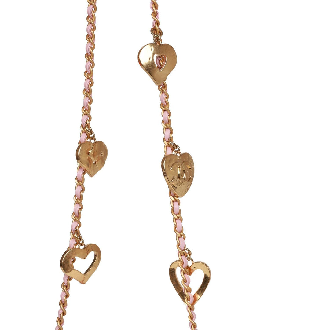 Top Quality Chanel Mini Rectangular Flap Bag with Heart Chain Pink Lambskin Antique Gold Hardware