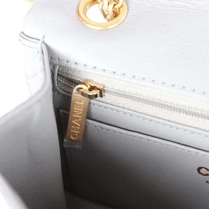 Top Quality Chanel Mini Reissue 224 2.55 Flap Grey Aged Calfskin Antique Gold Hardware