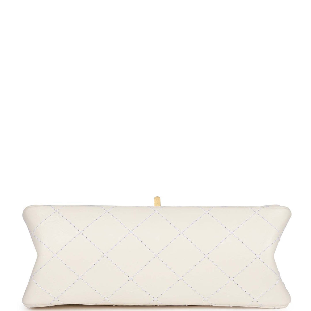 Top Quality Chanel Mini Reissue 224 2.55 Flap White Aged Calfskin Antique Gold Hardware