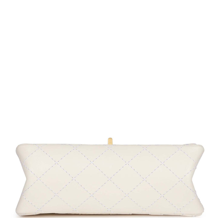 Top Quality Chanel Mini Reissue 224 2.55 Flap White Aged Calfskin Antique Gold Hardware