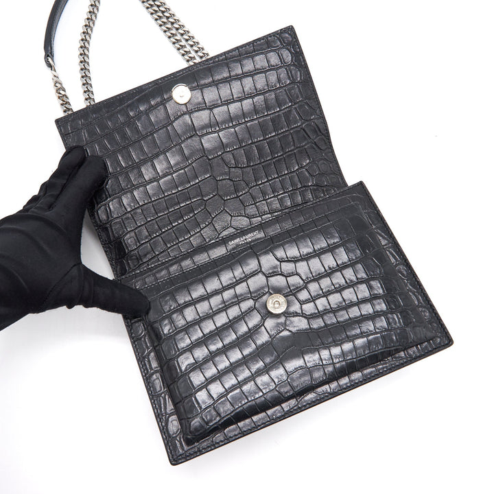 Saint Laurent Sunset Bag Black SHW
