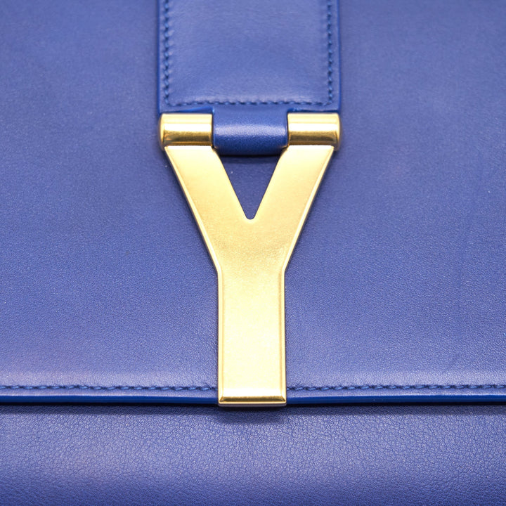 Saint Laurent YSL Clutch Y Dark Blue GHW