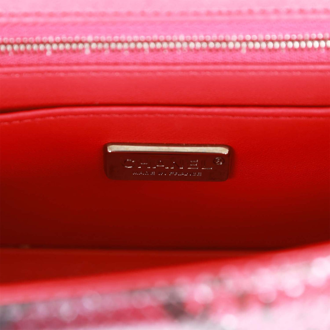 Top Quality Chanel Mini Rectangular Flap Bag Red and Black Python Ruthenium Hardware