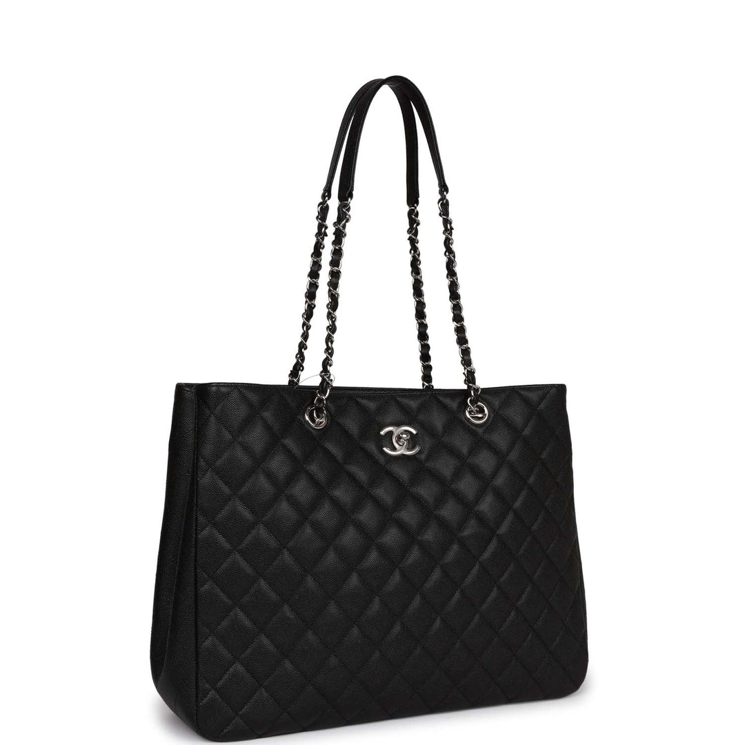 Top Quality Chanel Timeless Tote Bag Black Caviar Silver Hardware