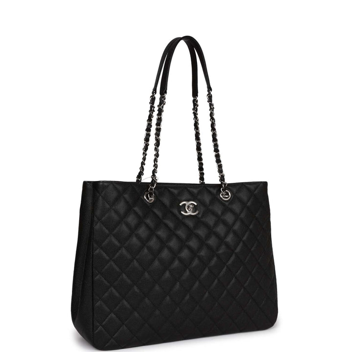 Top Quality Chanel Timeless Tote Bag Black Caviar Silver Hardware