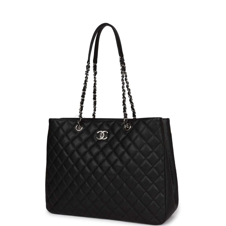 Top Quality Chanel Timeless Tote Bag Black Caviar Silver Hardware