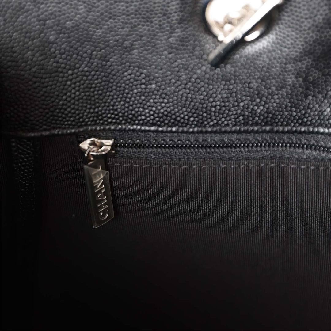 Top Quality Chanel Timeless Tote Bag Black Caviar Silver Hardware