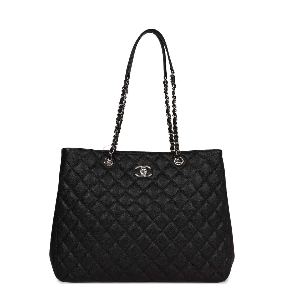 Top Quality Chanel Timeless Tote Bag Black Caviar Silver Hardware
