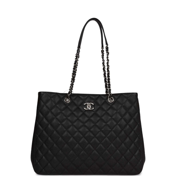 Top Quality Chanel Timeless Tote Bag Black Caviar Silver Hardware