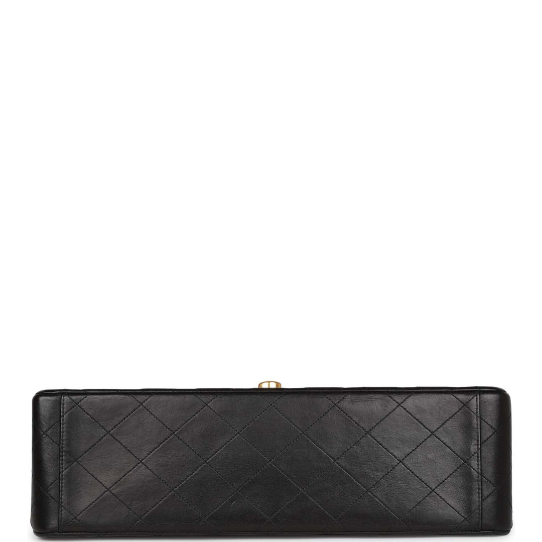 Vintage Top Quality Chanel XL Maxi Flap Bag Black Lambskin Gold Hardware