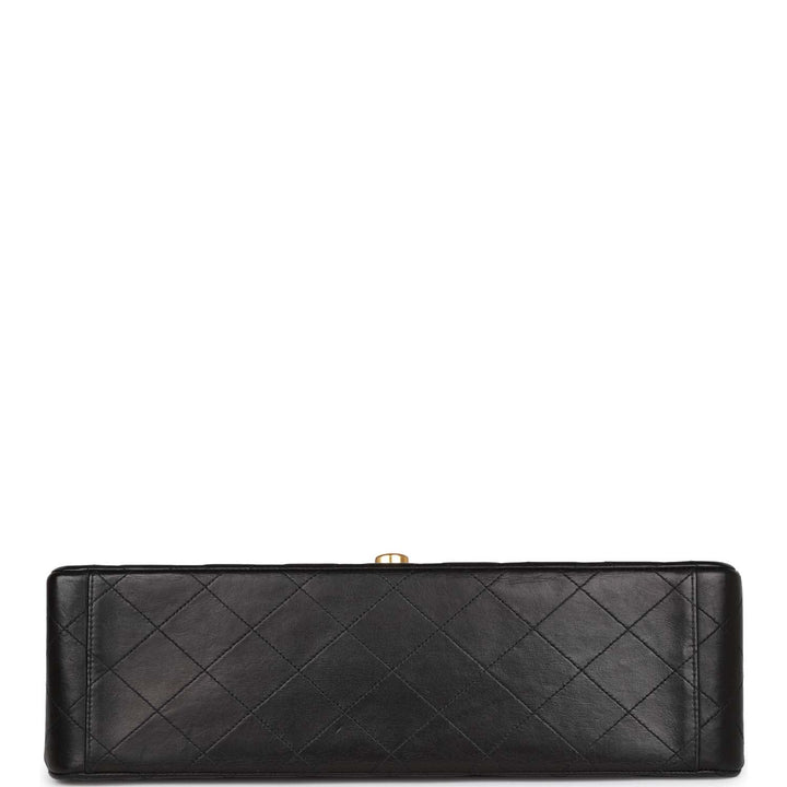 Vintage Top Quality Chanel XL Maxi Flap Bag Black Lambskin Gold Hardware