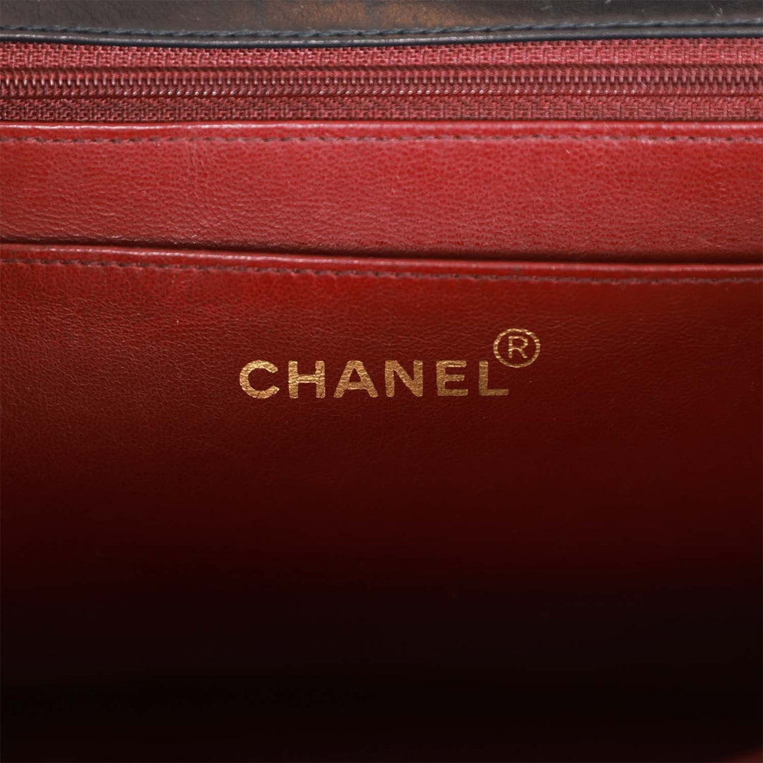 Vintage Top Quality Chanel XL Maxi Flap Bag Black Lambskin Gold Hardware