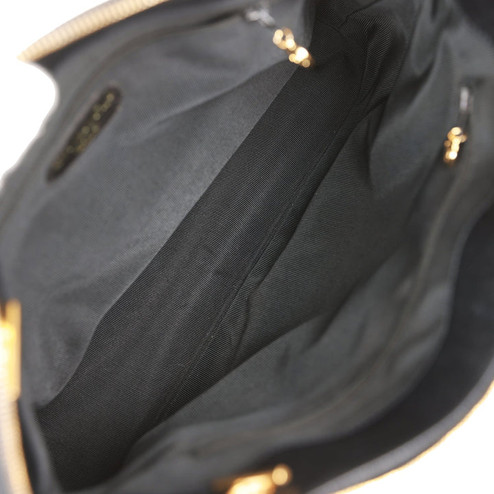 Vintage Top Quality Chanel Triple CC Tote Bag Black Caviar Gold Hardware