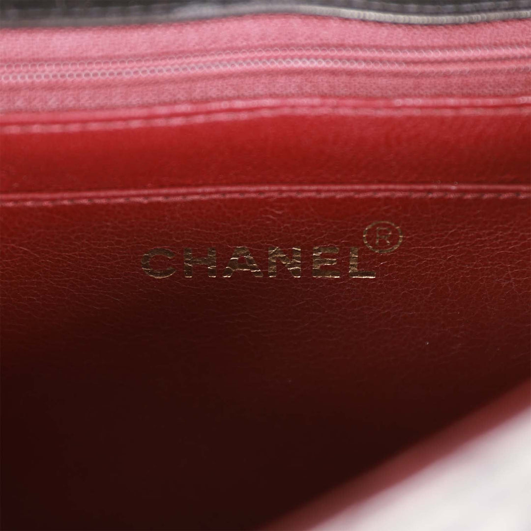 Vintage Top Quality Chanel Medium Diana Flap Bag Black Quilted Lambskin Gold Hardware
